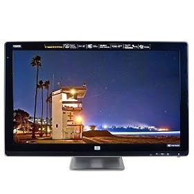 27 HP De-Branded DVI HDMI 1080p Widescreen LCD Monitor w Speakers (Black Silver) by Generic