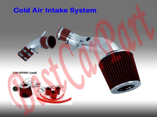 97 98 99 00 01 Hyundai Tiburon 2.0 L4 Cold Air Intake + Red Filter CHY1R