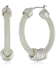Anne Klein "ARCADIA" Mesh Click-It Hoop Earrings