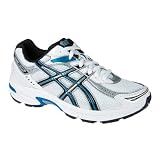 ASICS Gel-1140 GS Junior Running Shoes , J5.5, WHITE/BLACK/SKYDIVER