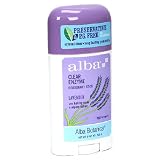 Alba Alba Botanica Deodorant Stick, Clear Enzyme, Lavender with Baking Soda & Alpine Lichen , 2-Ounces (Pack of 4)