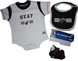 Miami Heat 3pc Bib Booties Creeper / Onesie Set 3 6 Month Baby Infant