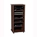 Wood Technology AR-53-X Solid Hardwood Espresso 5-Shelf Audio Cabinet