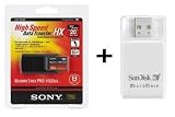 8GB Speicherkarte Sony Memory Stick Pro HG Duo HX 8 GB  passgenau für Sony Systemkamera NEX 5KS   NEX 5AB   NEX 3KB   NEX 3AB   NEX 3DB   NEX 3KR   NEX 3AR   NEX 5KB   NEX 5A   NEX 3DR   NEX3 + Sandisk Micro Mate Cardreader SDDR 117 zum auslesen Ihrer Speicherkarte! Systemkamera