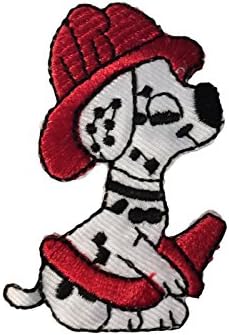 Dalmatian Fire Dog Pup Embroidered Iron On Patch
