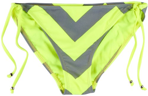 Hot Water Chevron Stripe Side Tie Bikini Bottom CITRON YELLOW/GREY Small Juniors Hot Water Chevron Stripe Side Tie Bikini Bottom CITRON YELLOW/GREY Small Juniors