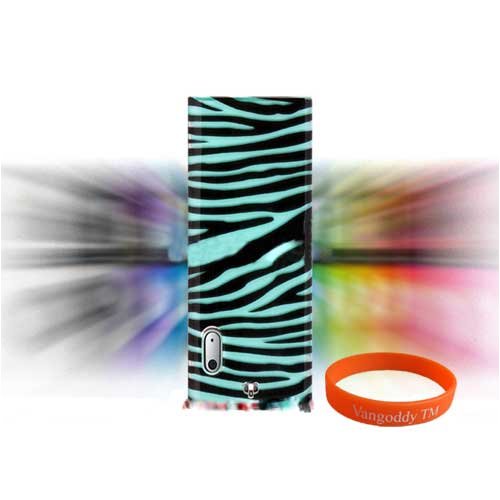 External hard drive:GREEN ZEBRA DESIGN NANO CASE For New Apple iPod Nano 5th 5G Generation (with Camera) Snap On Crystal Plastic Hard Cover Case 8GB 16GB + Orange Vangoddy -- VG Wrist Band!!!