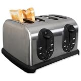 Frigidaire Toaster Defrosting Self-adjusting Slots 4 Slice 1450-1750W Stainless Steel Ref FCLT110/H