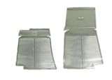 1963-1967 Corvette Clear Rubber Floor Mat with Crossflag Emblem