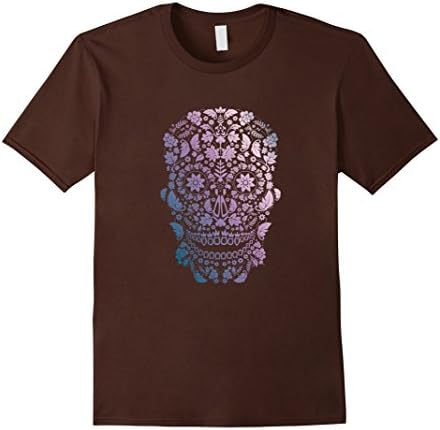 Men's Man's Mexican Skull Design teeshirt t-shirt for man Medium Brown