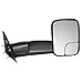 Brock Replacement Passenger Manual Side Tow Mirror 7x10 Flip-Up Textured Black Compatible with 2002-2008 1500 2003-2009 2500 2003-2010 3500 Pickup Truck 55077492AN