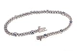 14K White Gold Diamond and Sapphire Bracelet