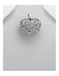 Heart Pendant Necklace In Sterling Silver