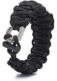 #1 BEST Paracord Bracelet - Survival WRAPS Emergency Paracord Bracelet - Adjustable-Size Paracord Bracelet with Fire Starter, Compass, and more!