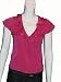 LIQUID Fuchsia Pink Silk Ruffle Top
