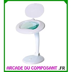 LAMPE LOUPE DE TABLE BUREAU 22W 10 et 3 DIOPTRIES