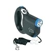 Retractable Dog Leash with Flashlight - Black
