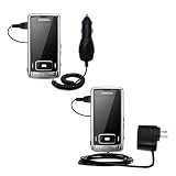 Essential Kit for the Samsung SGH-G800 - includes Car and Wall Charger with Rapid Charge Technology - Gomadic Brand w/ TipExchange Technology