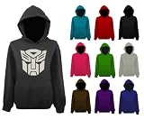 Womens Transformers Autobot Face Robot Logo Pullover Hoodie