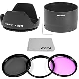 Essential Kit for NIKON Coolpix L120 Point & Shoot Camera - Includes: Filter Kit (UV, Polarizing, Fluorescent) + Aluminum Lens Adapter Tube + Tulip Flower Lens Hood + Premium Goja Microfiber Cleaning Cloth