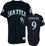 Chone Figgins Jersey: Adult Majestic Alternate Navy Authentic Seattle Mariners Jersey with 35th Anniversary Patch