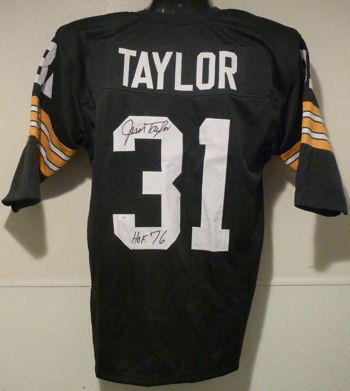 Jim Taylor Autographed Green Bay Packers Jersey w/HOF 76