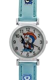 TimerMall OEM - Montre Enfants - Quartz - Synth??tique - Dorae Cartoon visage rond Bleu clair Bracelet L??