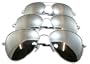 G&G Chrome Metal Silver Mirrored Aviator Sunglasses 3 Pair Special Spring Hinges