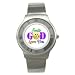 Stainless Steel Watch of Smile God Loves You (Jewelry, Ring, Pendant, Bible Prophecy, Bible Teaching, Bible Verses, Christian Books, Covenant, God is Love, Jesus, Salvation, WWJD, Sin, Word of God)