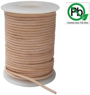 Round Leather Cord Natural 1mm 25meters (Spool Is Not Included)