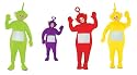 Teletubbies Adult Costume Set of 4 with Dipsy Po Tinky Winky and Laa La