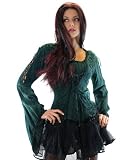 MIEDER BLUSE TOP MITTELALTER GOTHIC BURGFEST GrS-M 100% VISCOSE 3085 grün