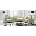 Elegante Sitzgruppe aus echtem Leder - Neues Sofa, beige - Model STOCKHOLM