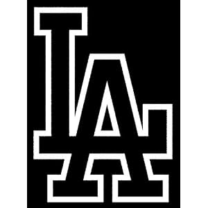 LA Dodgers Outline Sticker (Decal) - 6"