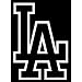 LA Dodgers Outline Sticker (Decal) - 6"