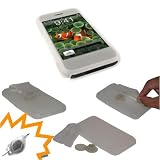 Apple iPhone 3G Skin White/Clear Silicone Rubber Sleeve Case Accessories with removable belt clip system - Kit includes keychain LED light