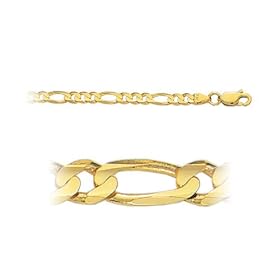 14kWhiteGoldClassicFigaro18inchChain(1.9mm)byDiamondsInternational