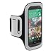 HTC One M8 Case, Shocksock [Reflective] [Black] HTC One M8 Armband, Sports Gym Bike Cycle Jogging Armband with Dual Arm-Size Slots and Key Pocket Custom Made for HTC One M8 - Black
