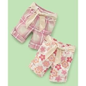 Greendog Baby Girl Plaid and Printed Pedal Pushersq