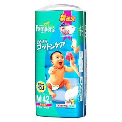 パンパースコットンケアＭサイズ　ジャンボ４２枚