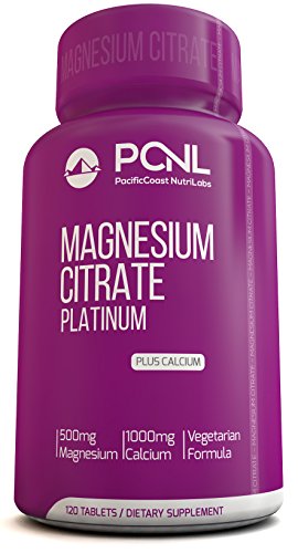 Pacificcoast nutrilabs 500mg magnesium citrate, 1000mg …
