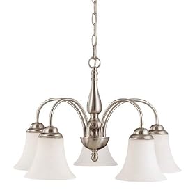 Nuvo Lighting Dupont Brushed Nickel Five-Downlight Chandelier by Nuvo Lighting