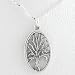 Oval Tree of Life Pendant in Sterling Silver on an 18" Box Chain, #8514