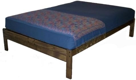 Santa Cruz Platform Bed - Full Size (Rustic Walnut) - Made in USA