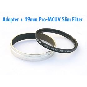 Click here to buy EzFoto 49mm Adapter Ring + 49mm Black Pro1 Super Slim Multi-Coated UV (Ultra Violet)... by EzFoto.