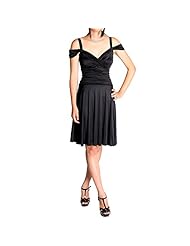 Plus Size Sweetheart Full-Skirt Empire   Waistline Off the Shoulder Sleeveless Short Draped Ruched Jersey/Polyester/Spandex  Dress