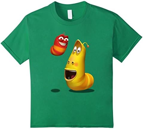 Kids Larva and Friends t shirt - version 5 8 Kelly Green