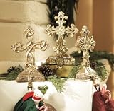 Pack of 6 Gold Filigree Cross Christmas Stocking Holders