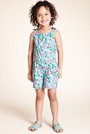 Pure Cotton Square Neck Floral Print Playsuit