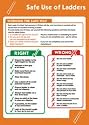 Stewart Superior Laminated Safety Ladder Poster W420xH495mm Ref HS026